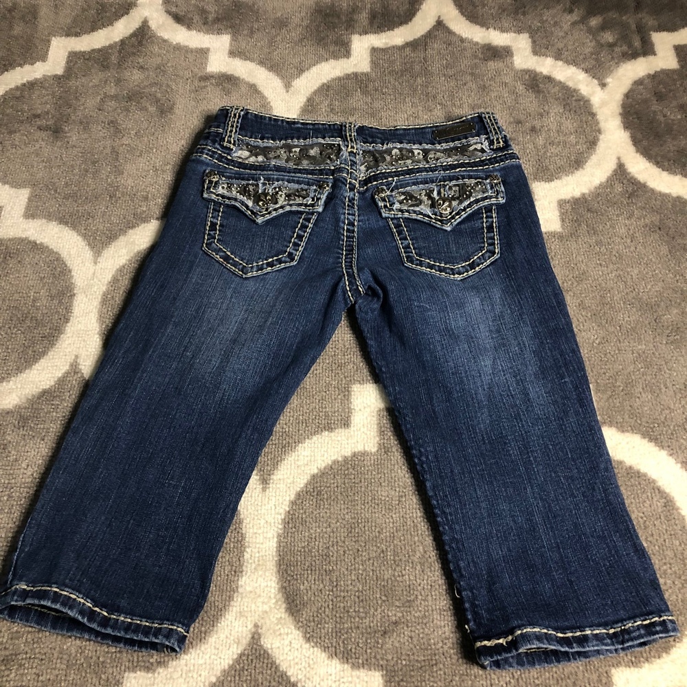 Miss Chic Capris Womens Size 3 Embellished Denim